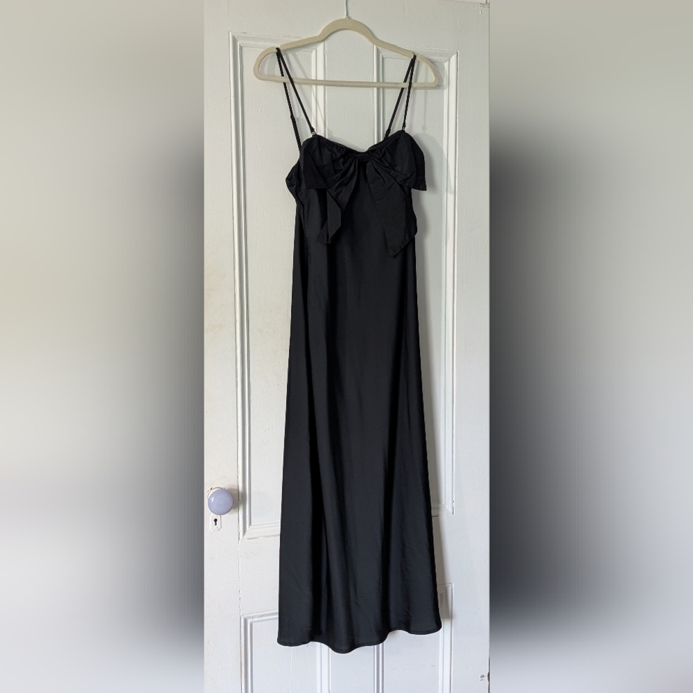 A New Day Black Dress With Bow Medium